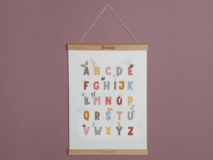 Poster Little Goose ABC Set pink personalisiert