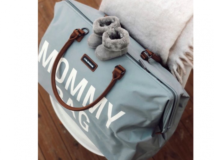 Mommy Bag - grau weiß 