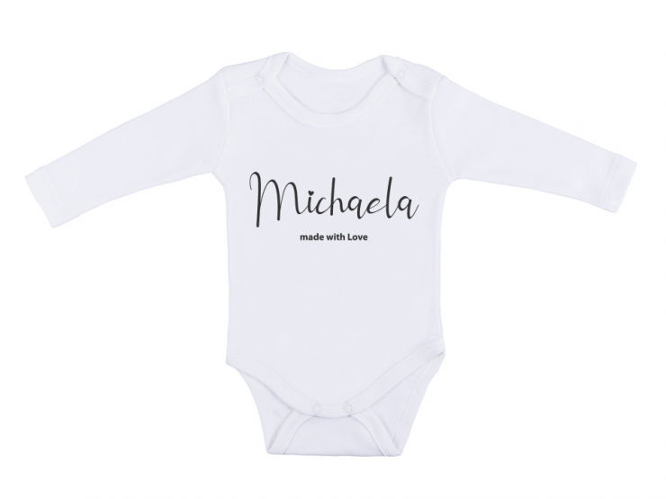 Baby & Kind Babyartikel Babykleidung Babybodys Baby Body mit Namen personalisiert Monogramm 