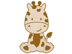 Geburtsschild Safari Giraffe